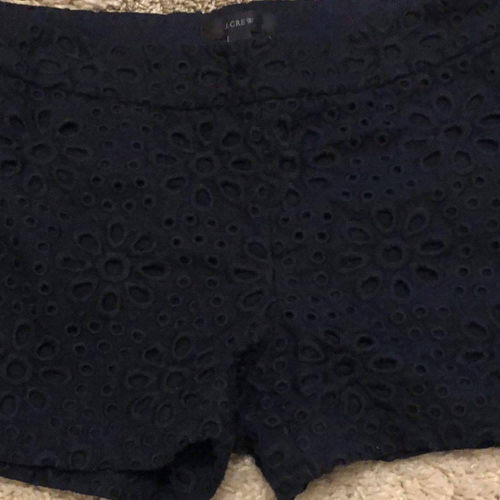 Black Lace J. Crew Shorts